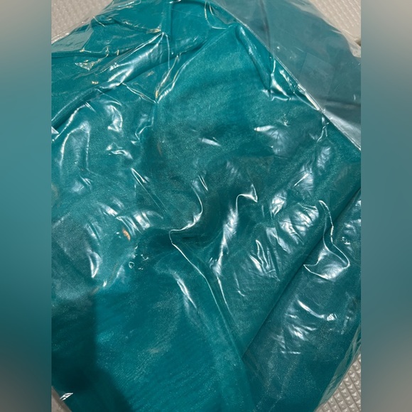 Lulus Exquisite Ease Teal Green Organza Strapless Ruffled Maxi Dress - Picture 5 of 5